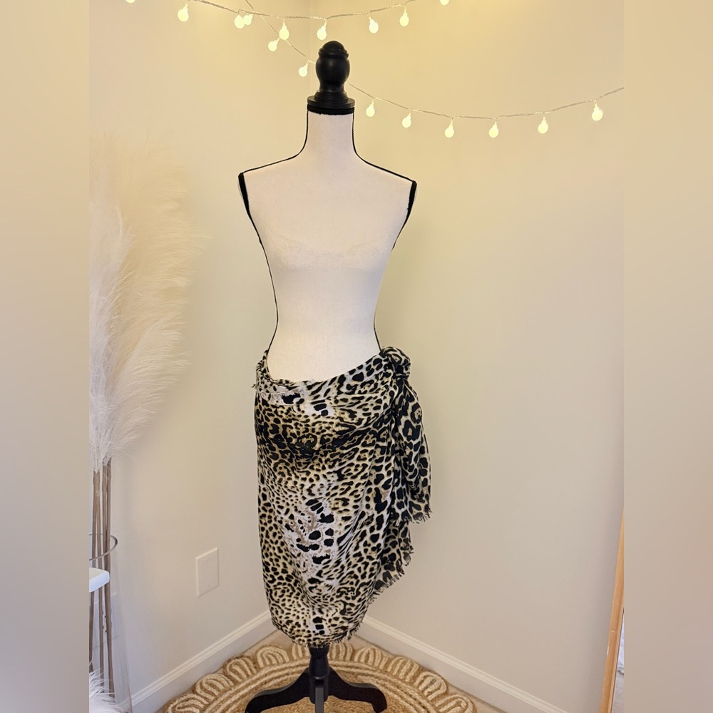 Animal Print Large Square Wrap Scarf‎